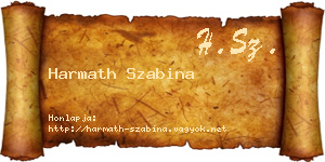 Harmath Szabina névjegykártya
